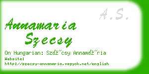 annamaria szecsy business card